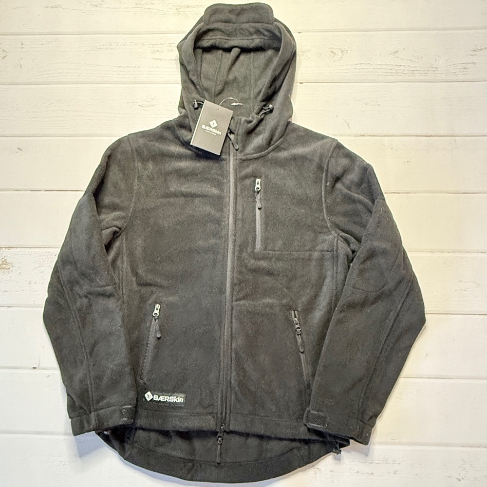 BAERskin Men's Charcoal Hooded Fleece Jacket
